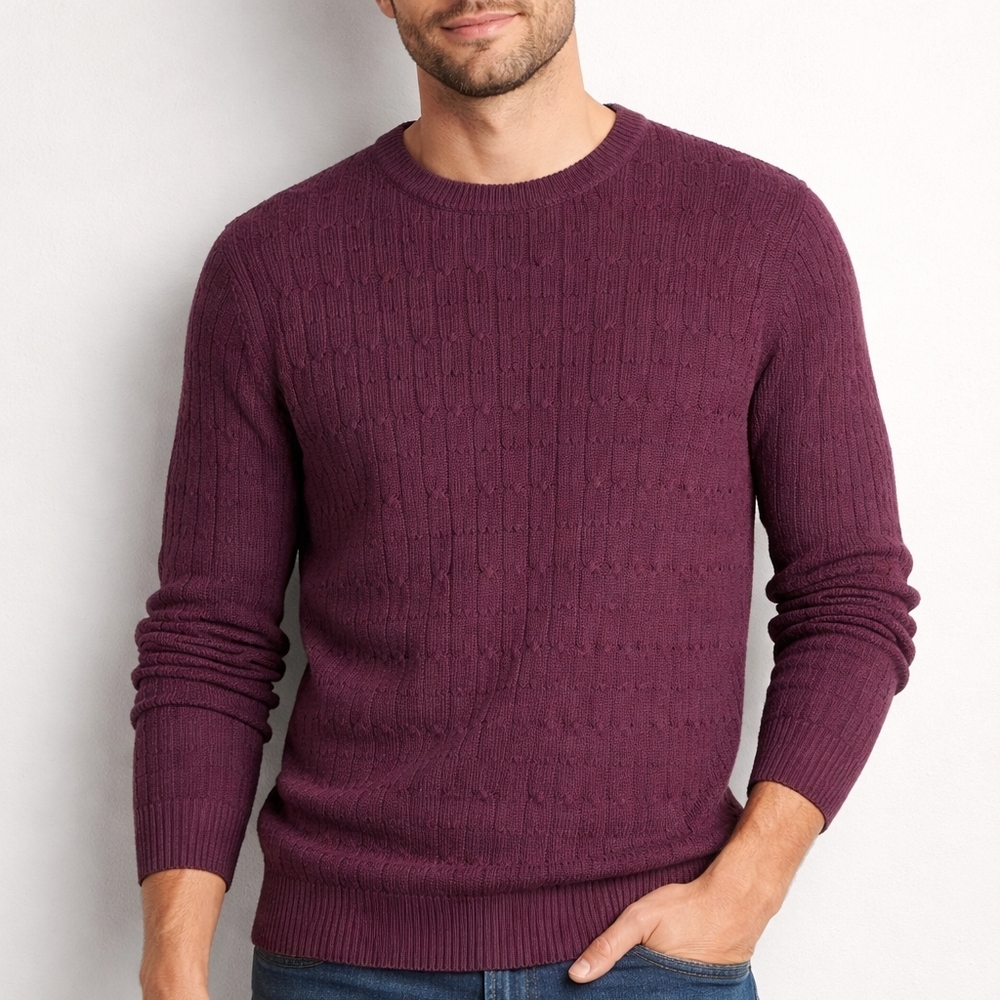 Express Men's Rich Plum Sweater